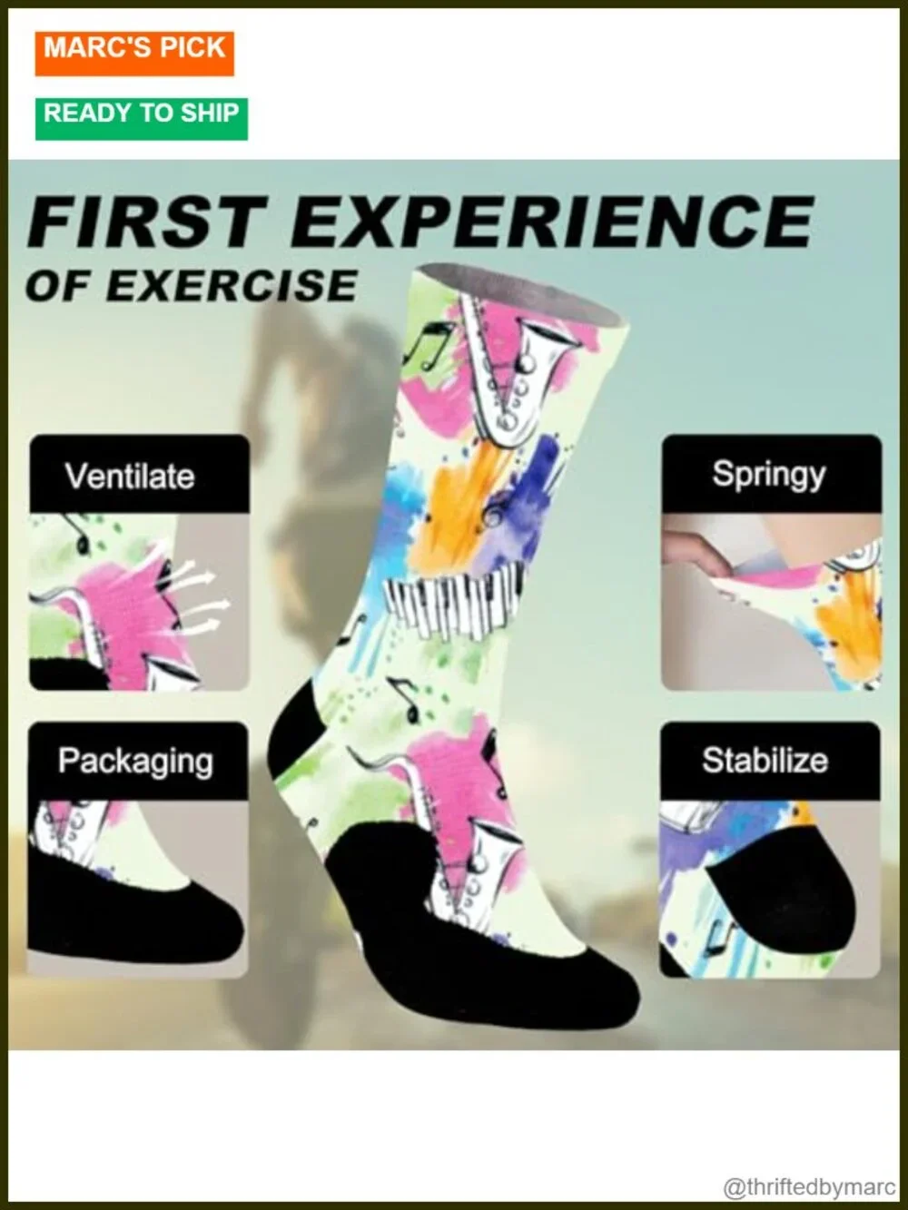 Novelty Crazy Print Geometric Pattern Socks Mid-Calf Stretchy Breathable
